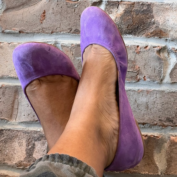 Purple Suede Flats